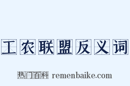 工农联盟反义词是什么意思的图片